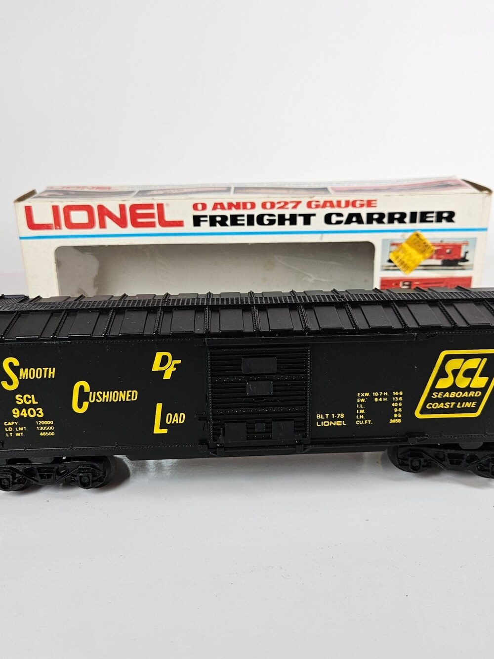Lionel Box Car Seaboard Coast Line SCL 9403 O O27 Gauge Freight Car 6-9403